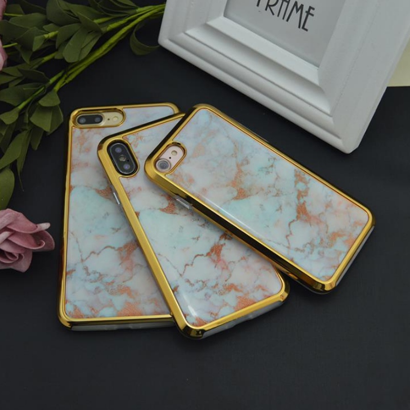 Opuscolo elettroplaccato due-in-uno per il Marble Plus, caso di goccia-gel iphone EX fabbrica di personalizzazione